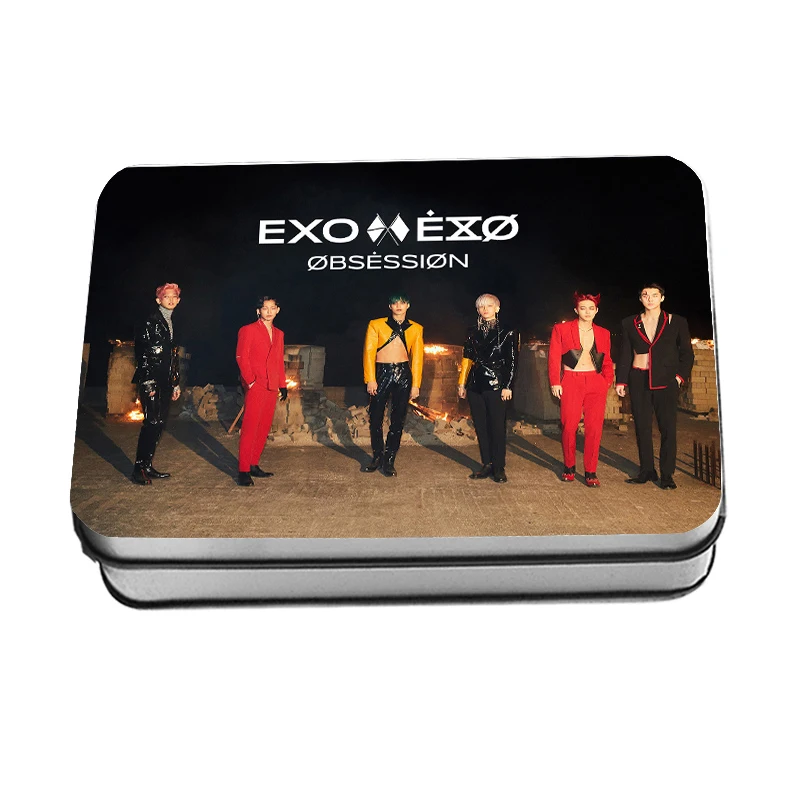 Экзо 6th альбом Polaroid фото ломо карты модные K-POP EXO вентиляторы коллекция подарков металлическая коробка 40 шт./кор. Прямая поставка