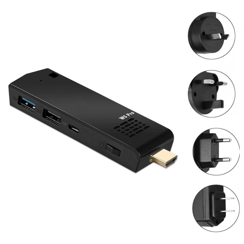2020 Новый W5 Pro мини компьютер Stick Windowns 10 Мини ПК I ntel A tom Z8350 4 Гб DDR 64 eMMC поддержка 4K 2 4G/5