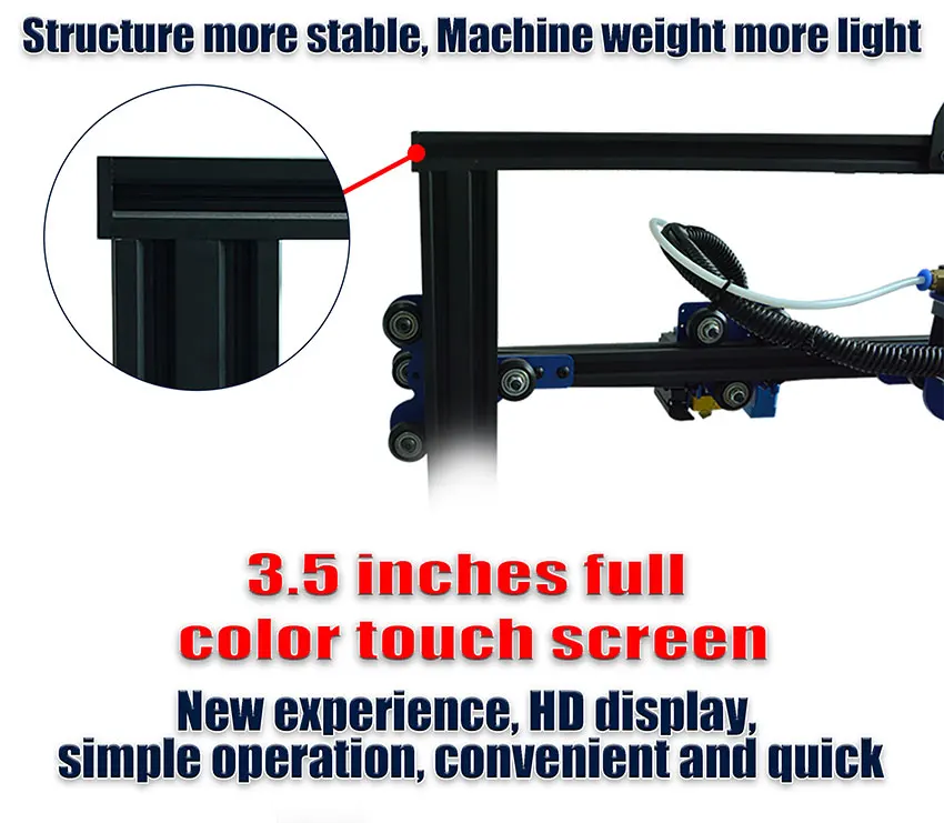 Upgraded XY-2 Pro 3D printer Build plate 255255mm Auto leveling Sensor Semi-Assembled Metal Frame structure 3d printe06