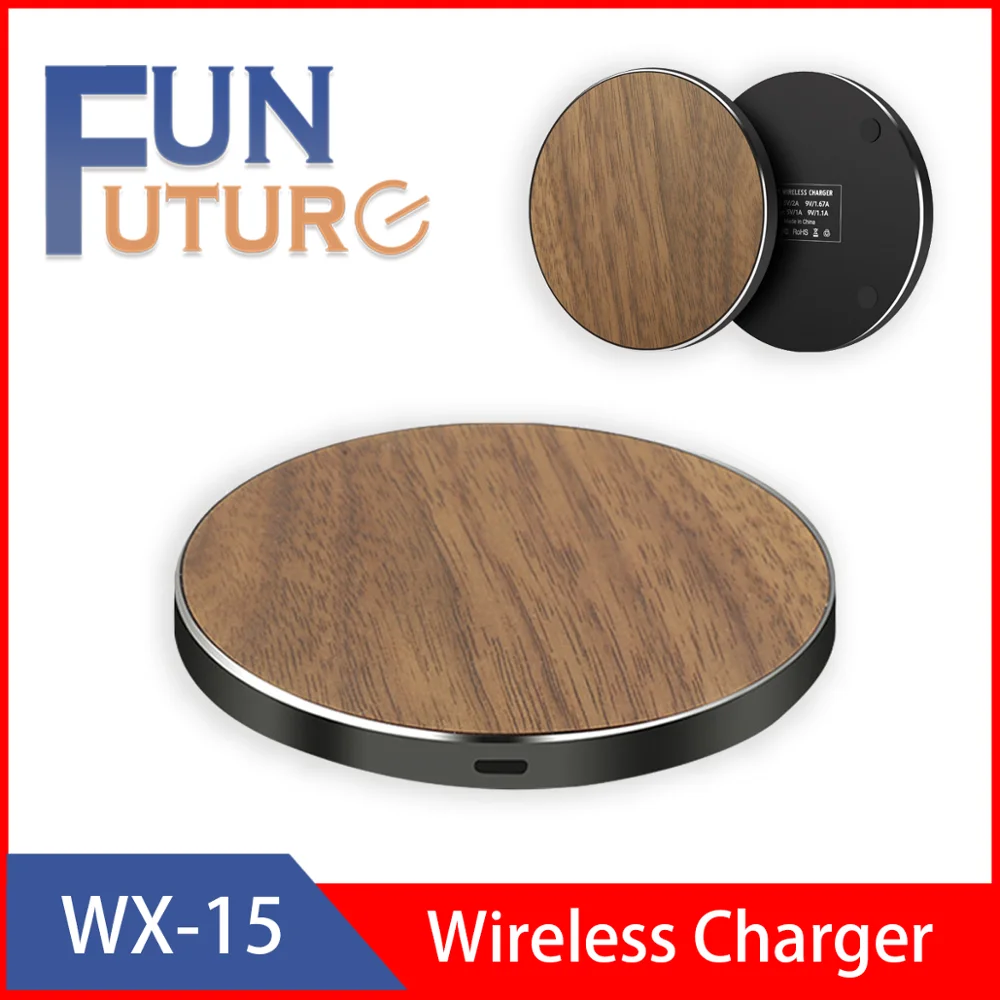 Беспроводное зарядное устройство металлическая деревянная Беспроводная