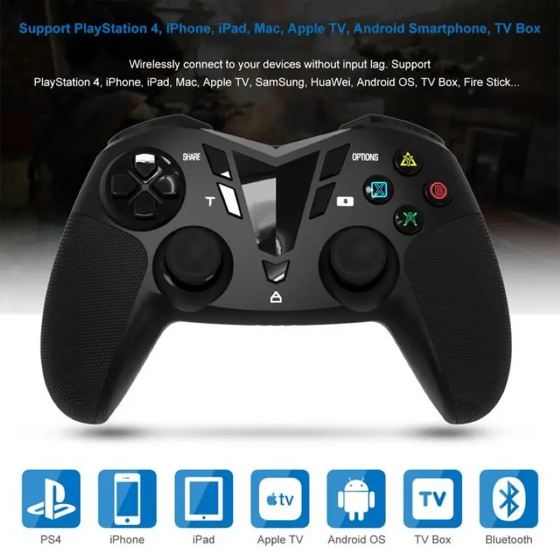 Darkwalker Ps4 Bluetoothコントローラ デューティ Mfiゲーム携帯のためのiphone アプリ Mac Apple Tv アンドロイド Pc Ps4 コンソール Gamepads Aliexpress