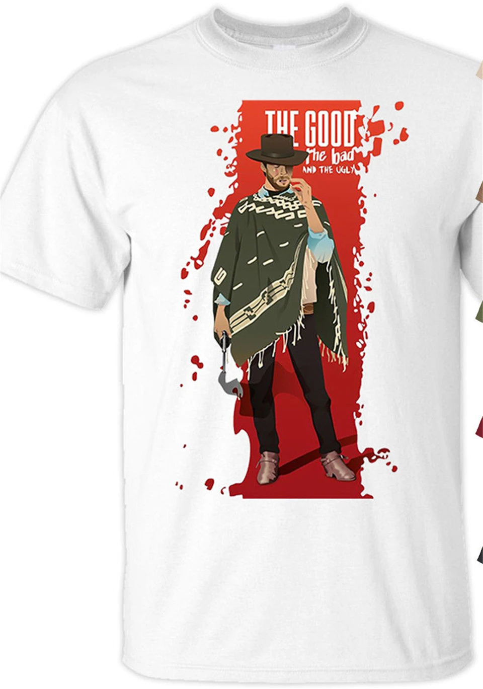 The Good Bad And Ugly Clint Eastwood Постер футболка S-3XL топы дышащая | Мужская одежда