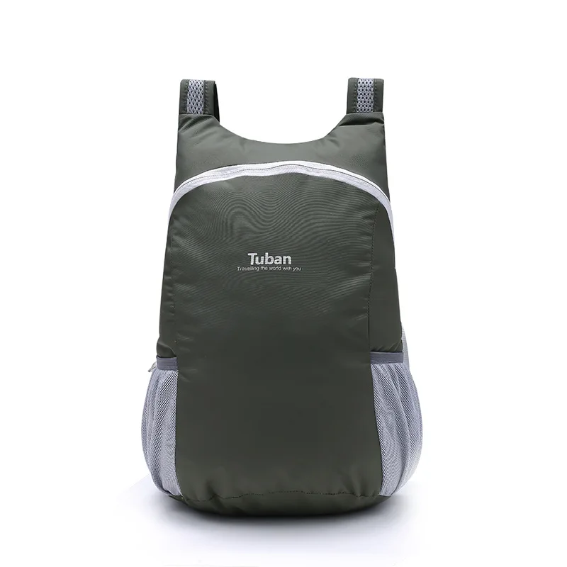 Нейлоновый кожаный мини-рюкзак, легкий Водонепроницаемый рюкзак, складная сумка для женщин и мужчин, черный рюкзак для путешествий - Цвет: ArmyGreen