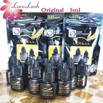 

10 bottles black Lady glue eyelash extensions Original low irritation fast drying for sensitive skin False eyelash glue Free