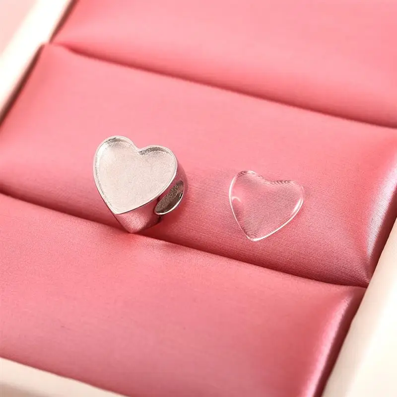 Бусины шармы из серебра 925 пробы в форме сердца|Бусины| |