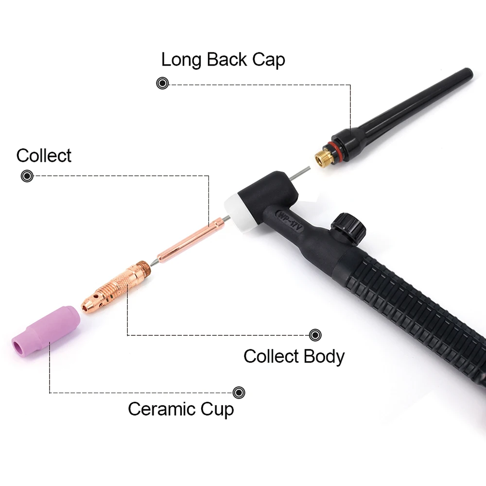 Pistola de soldar WP17V TIG HZXVOGEN accesorios para máquina soldadora, 4M