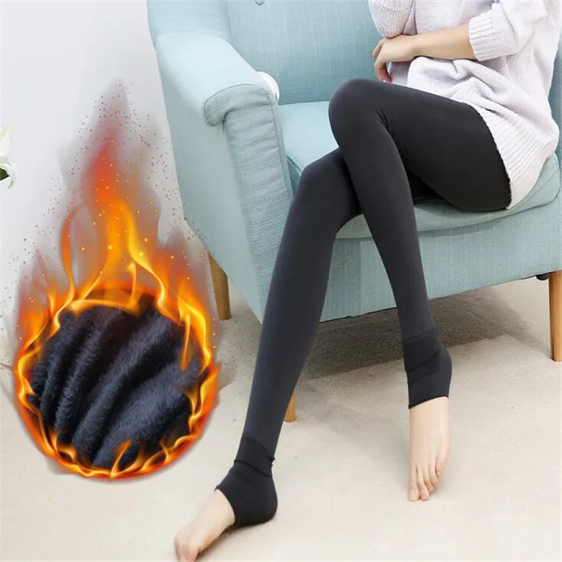 pink leggings YRRETY Thermal Leggings Winter Women Velvet Fleece Pants Hight Waist Solid Keep Warm Tights Stretchy Black Fitness Girl Bottom best leggings for women