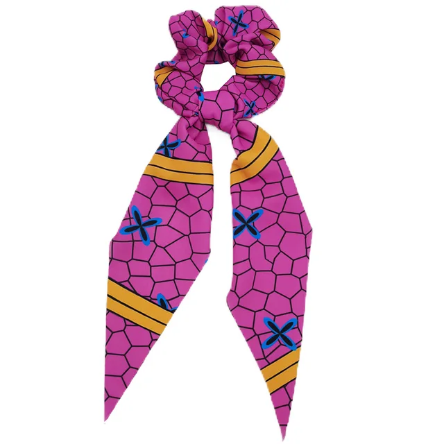 Anime Demon Slayer Cosplay Hair Ring Ribbon Nezuko Zenitsu Tanjirou Fashion Scrunchies Hair Accessories Girl Costume Props duoji