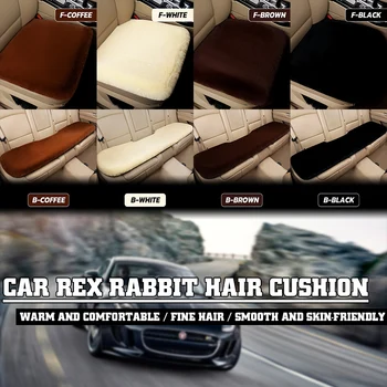 

Warm Plush Car Seat Cover Black Beige Brown Winter Faux Auto Front Seat Cushion Backrest Seat Protector Pad Interior Accessories