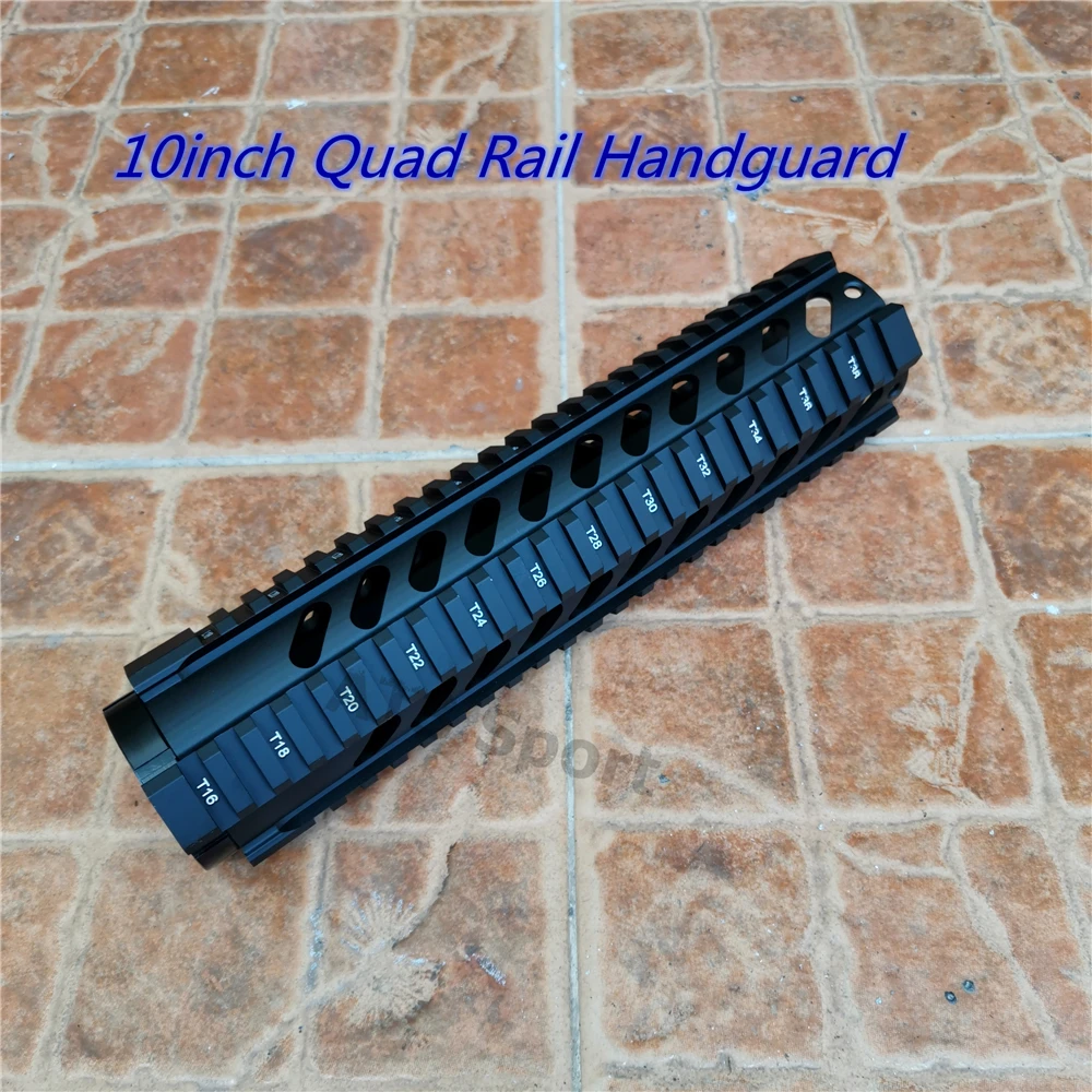 AR15 M4 223/5.56 крепление 10 дюймов RIS Handguard 4 рейки Picatinny Quad Rail Free Float Airsoft Охотничьи
