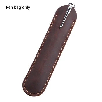 

School Retro Vintage Pencil Bag Artificial Leather Travel Art Supplies Waterproof Holder Journal Stationery Office Handmade