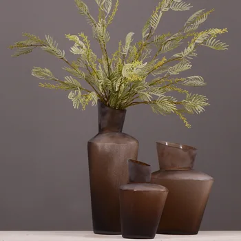 

Mimosa Artificial Flower Green Plant Leaves Living Room Table Artificial Flower Decoration Light Luxury Northern European-Style