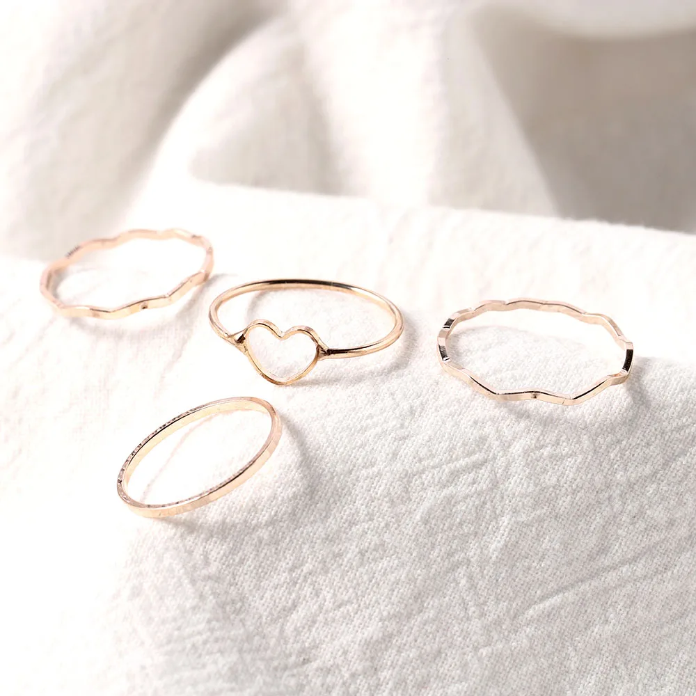 Hiphop-Conjunto de anillos circulares Punk para mujer, accesorios de dedo con índice de apertura, hebilla de junta, joyería