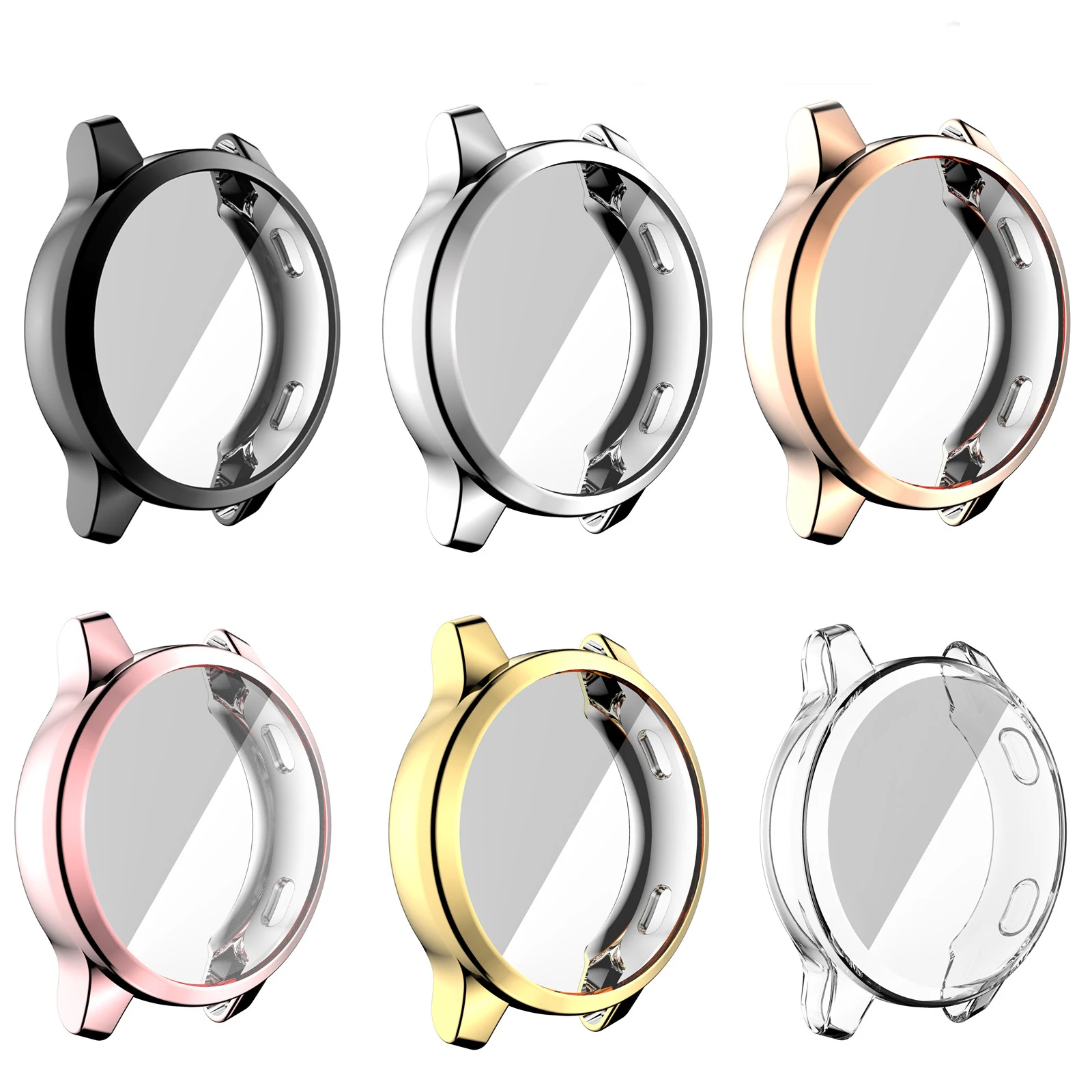 Premium TPU Soft Screen Protector Case with Shell Frame - Clear Bumper Cover