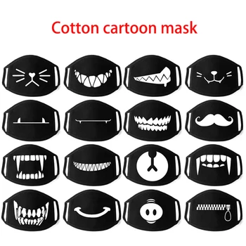 

Wholesale 3PCS Washable Earloop Cartoon Mask 3D Cotton Cycling Anti Dust Filter Mouth Face Mask Care Respirator for Adult