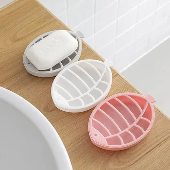 

Creative Fish-shaped Double Layer Soap Dish Plastic Bathroom Water Draining Soap Holder Soap Box fragrant zao jia