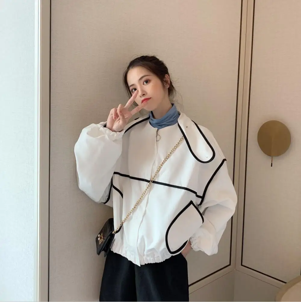 

Photo Shoot Korean-style Autumn And Winter Loose-Fit Trending Retro Students Short Zipper Jacket Women's
