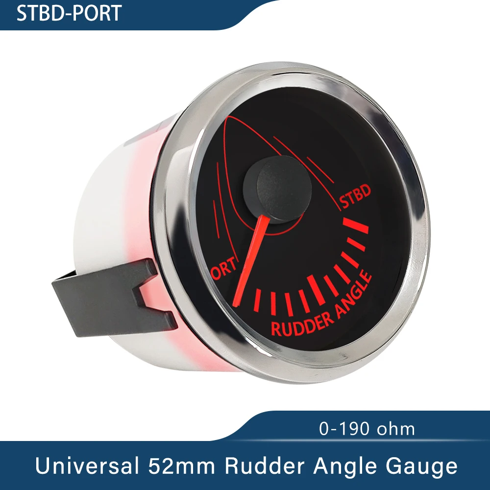 52mm Universal Boat Rudder Angle Indicator Gauge 0 190ohm Signal with