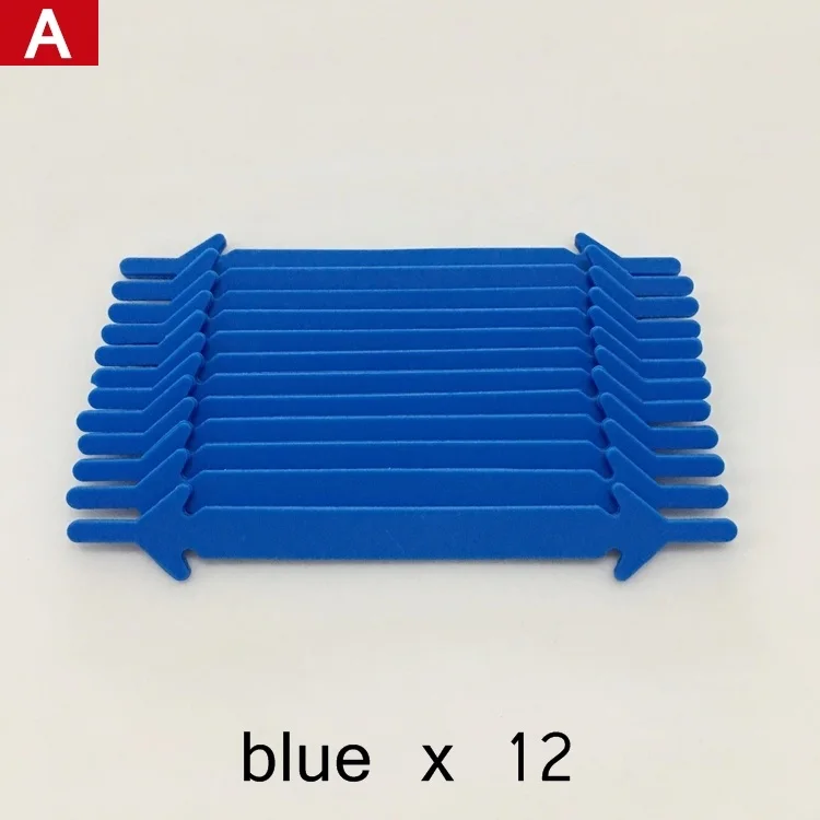 A blue 12 шт. эластичные шнурки без завязок, ленивые плоские силиконовые шнурки для бега, беговые кроссовки, растягивающиеся шнурки, Быстрая блокировка, шнурки для обуви без шнуровки - Цвет: A blue