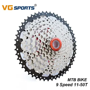 

VG Sport 9 Speed 11-50T Freewheel Gear Silver Black Steel Mountain MTB Bike Flywheel Sprocket For Sram Shimano Bicycle Parts