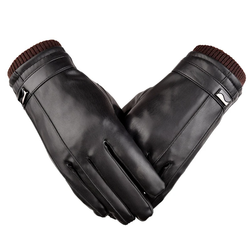 SEWS-Men's Winter Press Screen Gloves Leather Warmer Cycling Texting | Спорт и развлечения