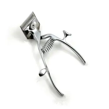 

Manual Hair Clipper Vintage Barber Hand Clipper Portable Hair Trimming Manual Hair Clippers Silver Low Noise For Sale