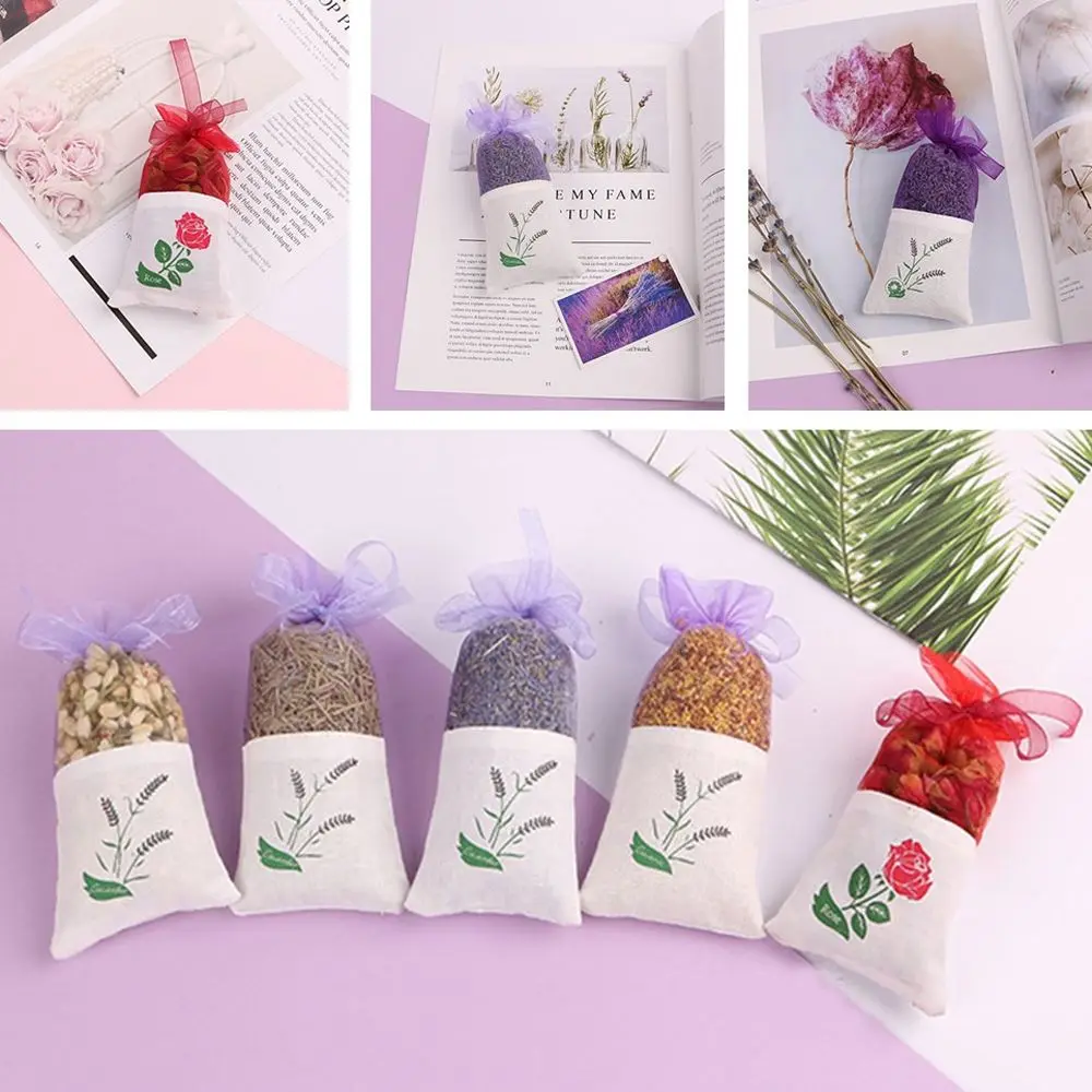 Сумка для ароматерапии с натуральными сушеными цветами 6 шт.|Сумки вещей| |