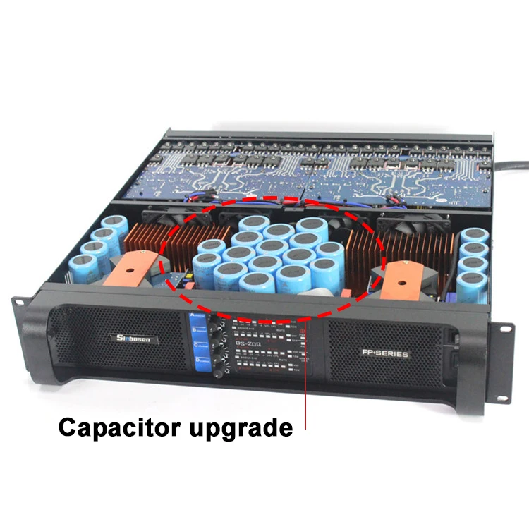 Sinbosen DS 20Q capacitor upgrade 4 channel 10000 watt professional amplifier power for 18 inch