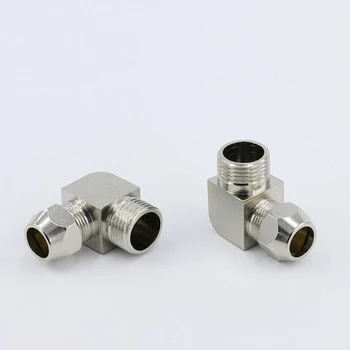 

1 PC PL6-M6/PL4-M6 copper pipe joint tubing fitting connector external thread 90 degrees Pneumatic Ferrule elbow right angle
