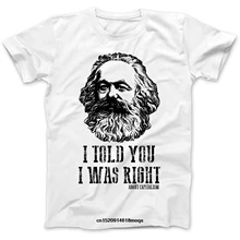 Футболка, Карл Маркс, капитализм, Коммунистическая футболка, Мужская хлопковая футболка с коротким рукавом, футболка, модные топы, одежда