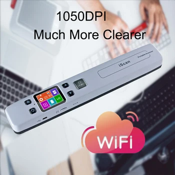 

IScan02 1050DPI Scanner a4 document book pen wireless scanner portable High-speed scanner mini scanmaker 1.8 inch preview screen