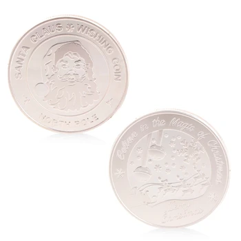 

Merry Christmas Santa Claus Commemorative Challenge Coin Token Souvenirs Gift
