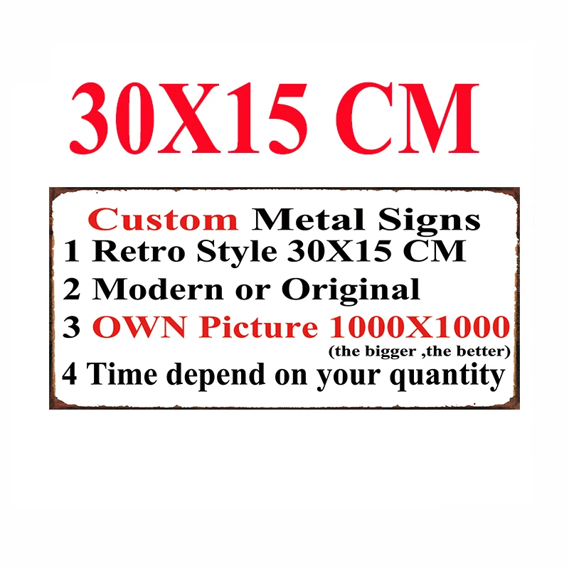 

[ Mike Decor ] Custom Wholesale Metal signs Poster decor for bar home pub 20X30 cm