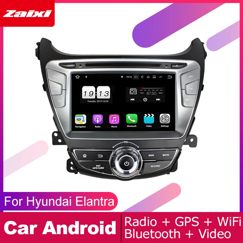 Perfect ZaiXi android car dvd gps multimedia player For Hyundai Elantra 2014~2016 car dvd navigation radio video audio player Navi Map 2