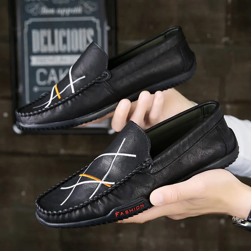 

2019 New Style Korean-style Casual Shoes Trend Driving Shoes Men's Fashion Outdoor Lazy Versatile Casual Men Moccosins