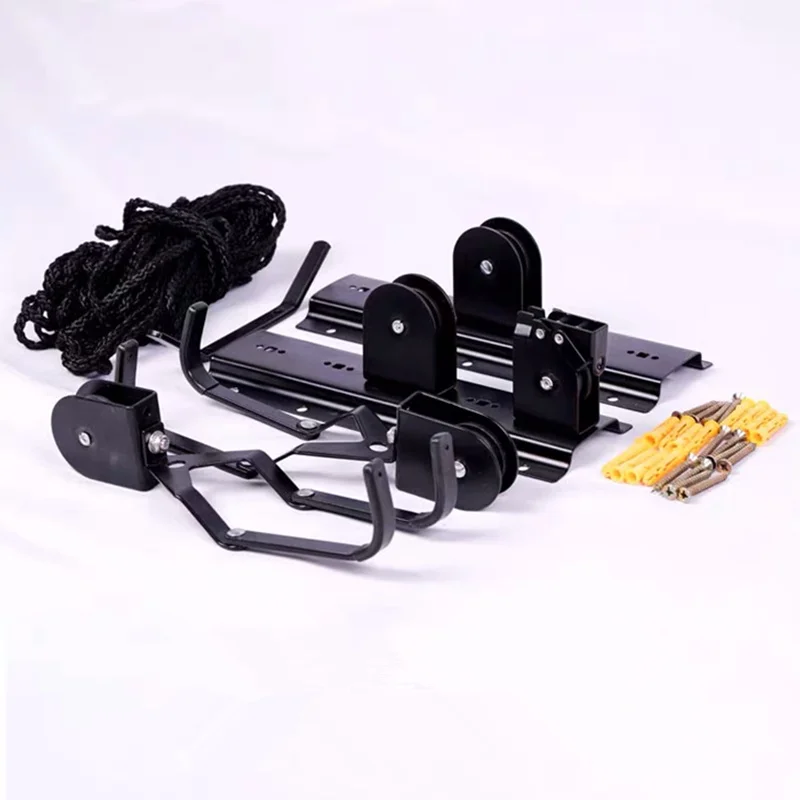 JayCreer 20/50KGS Load Indoor Kayak & Canoe Ceiling Storage Hoist Heavy Duty Garage Hanging Lift Pulley Rack Cradle Set