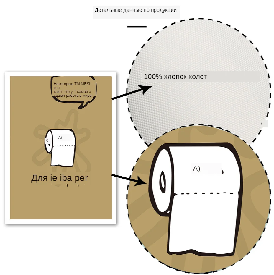 Toilet Paper Jokes Canvas Painting Cartoon Wall Art Pictures Modern Mural Vintage Poster Bathroom Home Decoration Nursery Prints (2)
