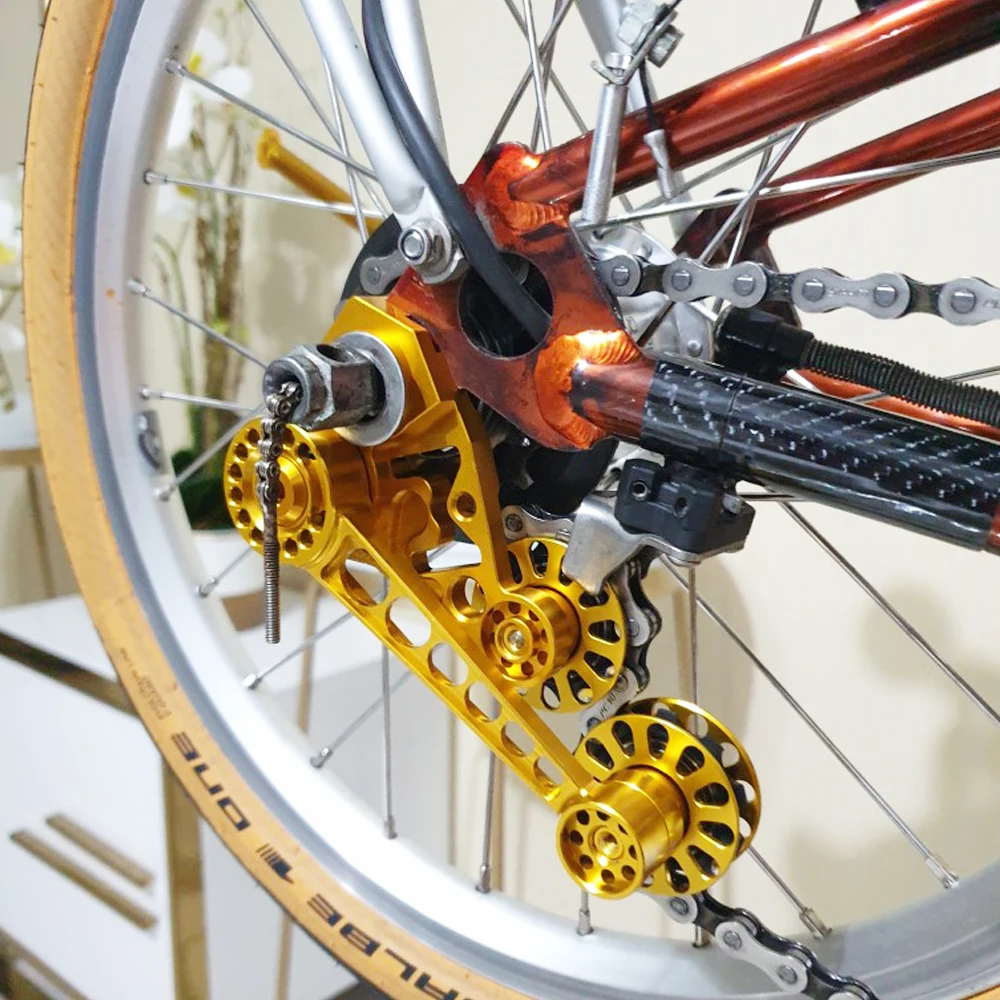 Натяжитель цепи для складной велосипедной цепи Brompton, Направляющая цепи с одним диском 2/3/6 задний переключатель скорости, натяжитель цепи, в...