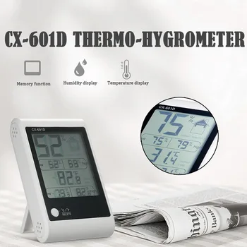 

LCD Weather Station Clock Electronic Digital Temperature Humidity Meter Indoor Outdoor Thermometer Hygrometer Meter Alarm Clock