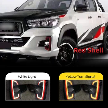 

CSCSNL 2Pcs For Toyota Hilux Revo Rocco 2018 2019 Yellow Signal DRL Relay Waterproof Case Car Led Daytime Driving Running Light