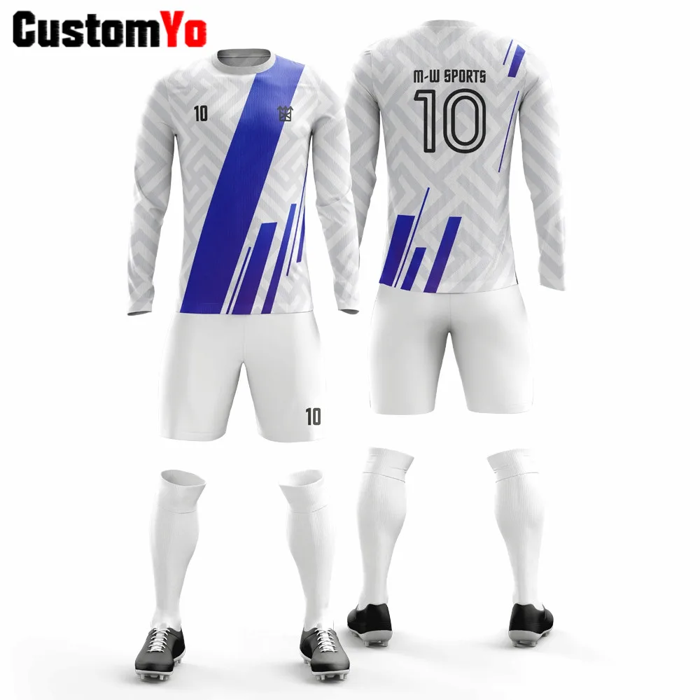 Пользовательские сублимационные чистые дышащие комплекты футбольной формы