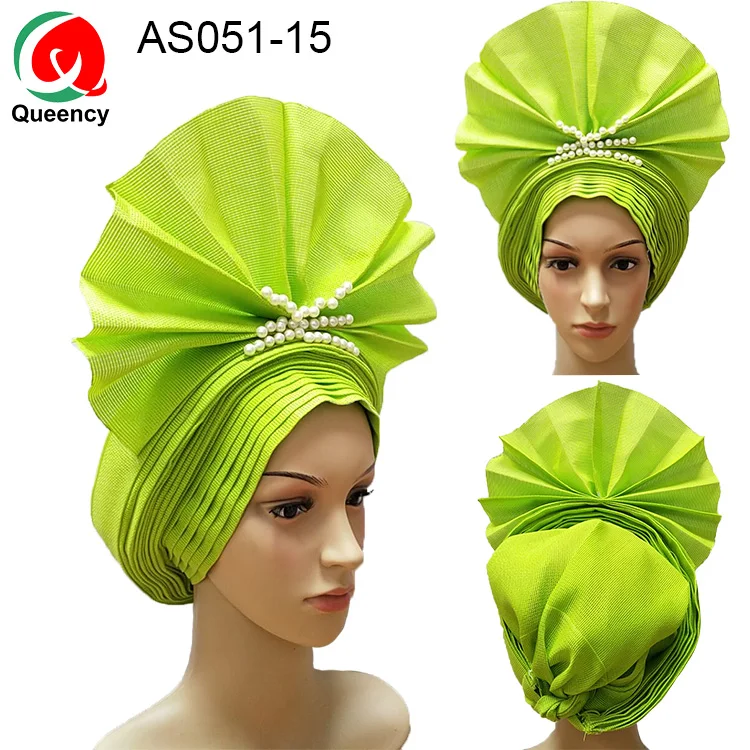 AS051-15 AS051 дизайн королевы и красивая Нигерия ASO OKE головной убор ручной работы авто геле с бисером для женщин для танцев вечерние и свадебные DHL - Цвет: AS051-15