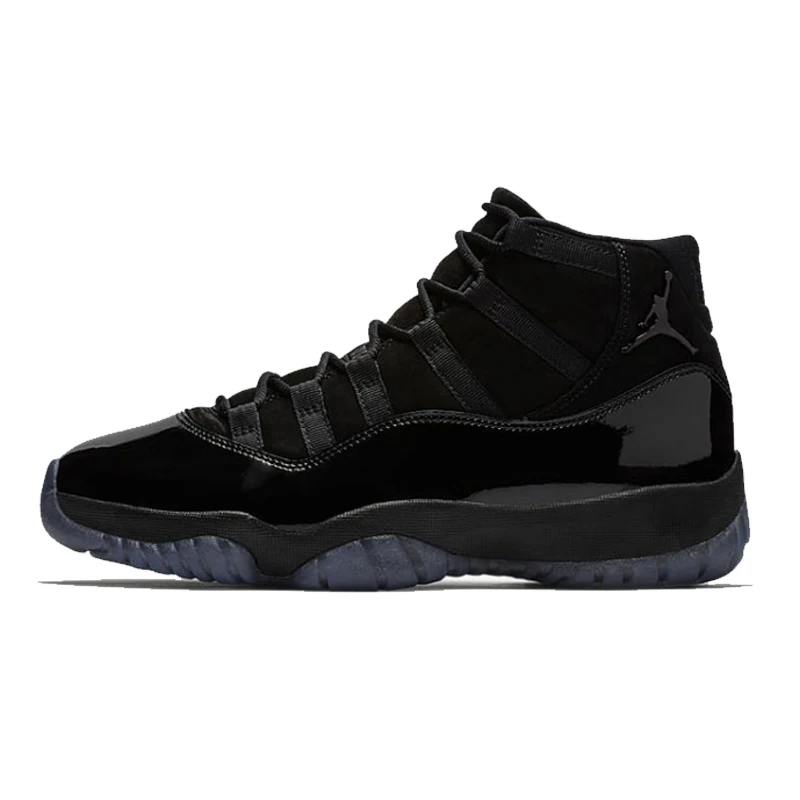 Jordan 11 Баскетбольная обувь зимние кроссовки кепка и платье полностью черная зимняя обувь aj11 на шнуровке теплая уличная спортивная обувь 40-46