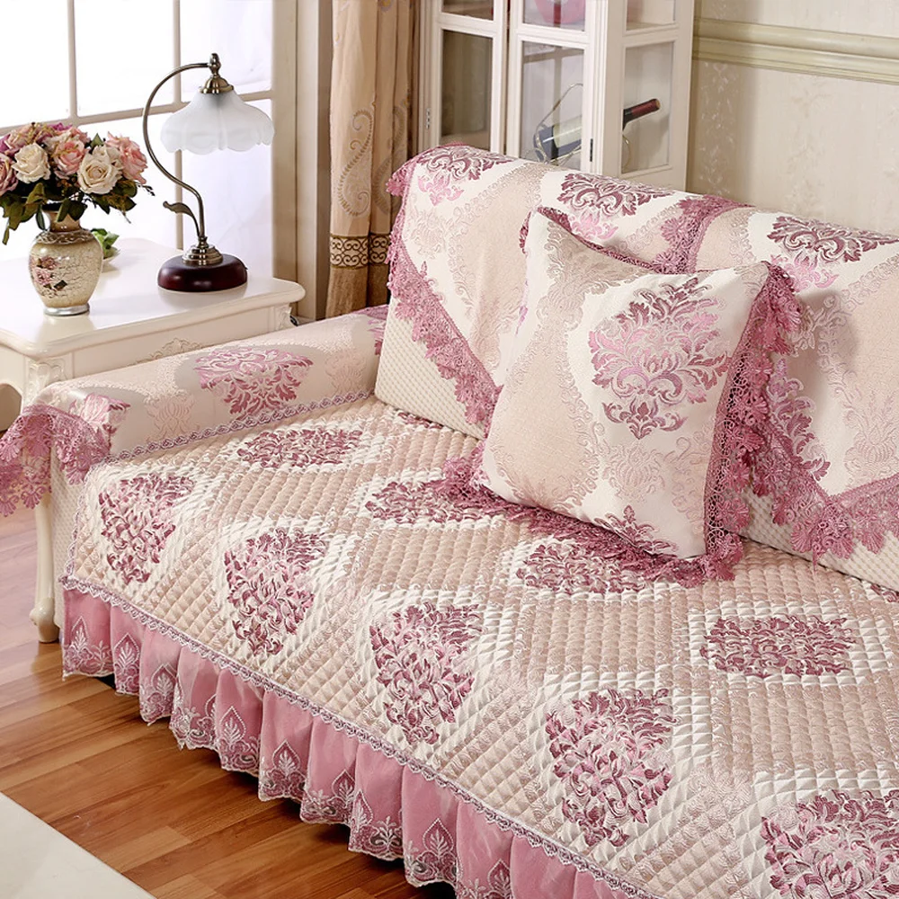 European jacquard sectiona sofas covers universal high quality Thick non-slip sofa towel cushion backrest couch cover set