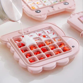 

25 Grid Ice Cube Mold Square Ice Tray Mold Easy Release Cute Cartoon Animal Ice Lattice Bar Kitchen Accessories