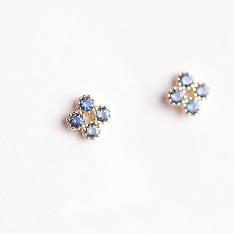 

Pendientes Brincos Para As Mulheres S925 Pure Plating 14 K Earrings Mini Imitation Zircon Temperament Joker Small Stud