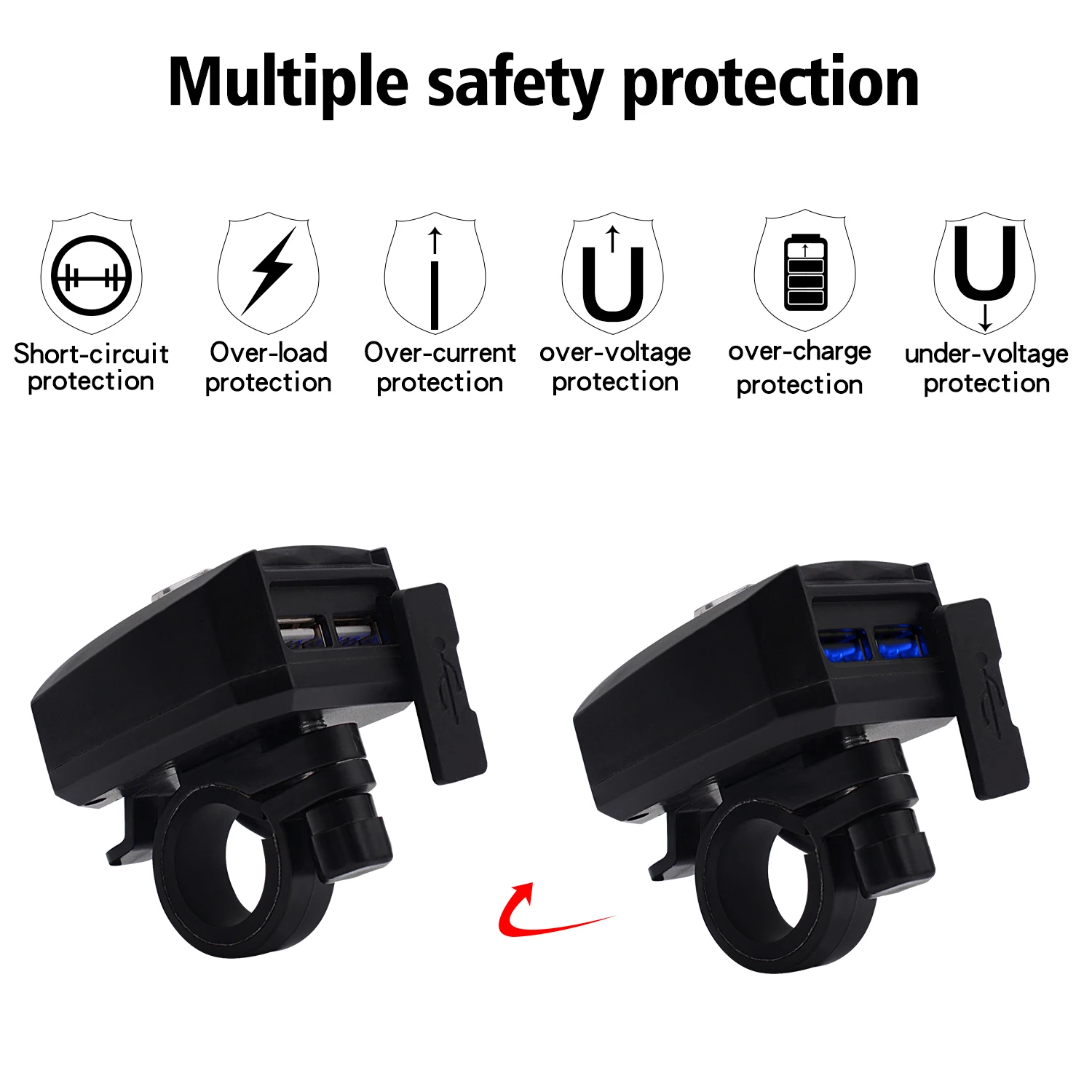 5V мотоциклов Dual USB Зарядное устройство быстрой смены 12 V-24 V Питание адаптер Универсальный Зарядное устройство мотоцикл Accessries