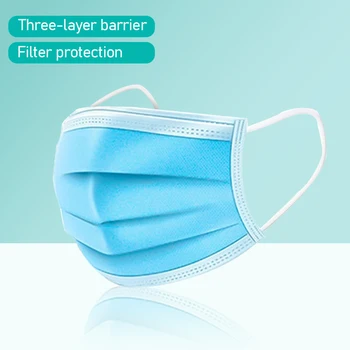 

20PCS Disposable Masks 3 Layers Filter Masks Non Woven Mouth Mask Breathable Mouth Cover Elastic Earloop Dropshipping