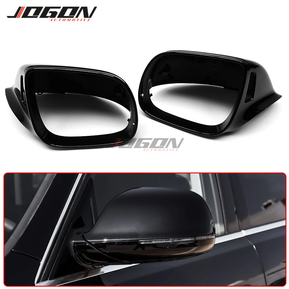 

Glossy Black Side Wing Rear View Mirror Cover Case Shell Replace Caps For Audi Q5 SQ5 8R 2009 - 2017 Q7 4L Facelift 2010 - 2015