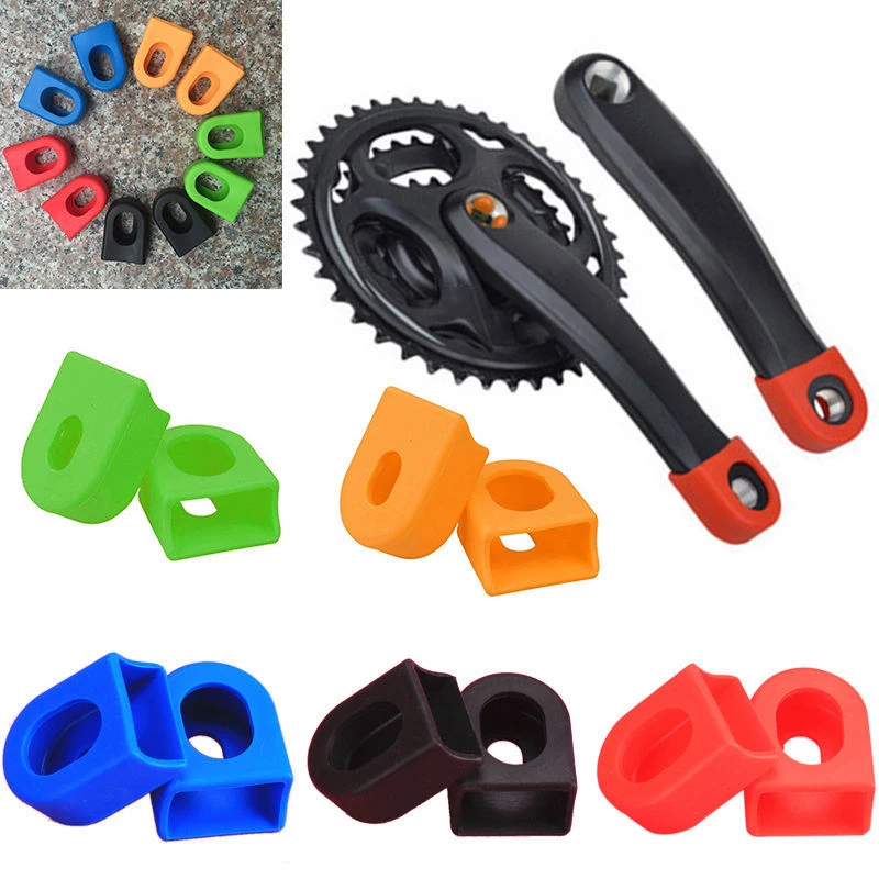 VS2# Universal Bicycle Silicone Crank Arm Boots Sleeve Cover Crank Protector